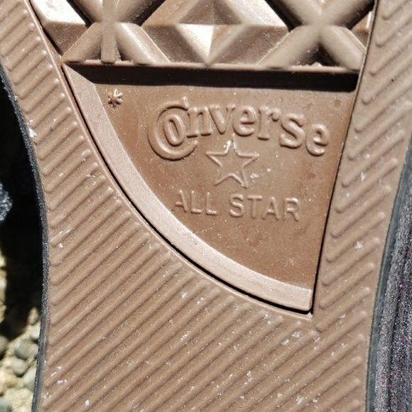 Price drop! Converse All Star Women 9.5, Men 7.5. Purple Glitter low top shoe - Picture 8 of 16